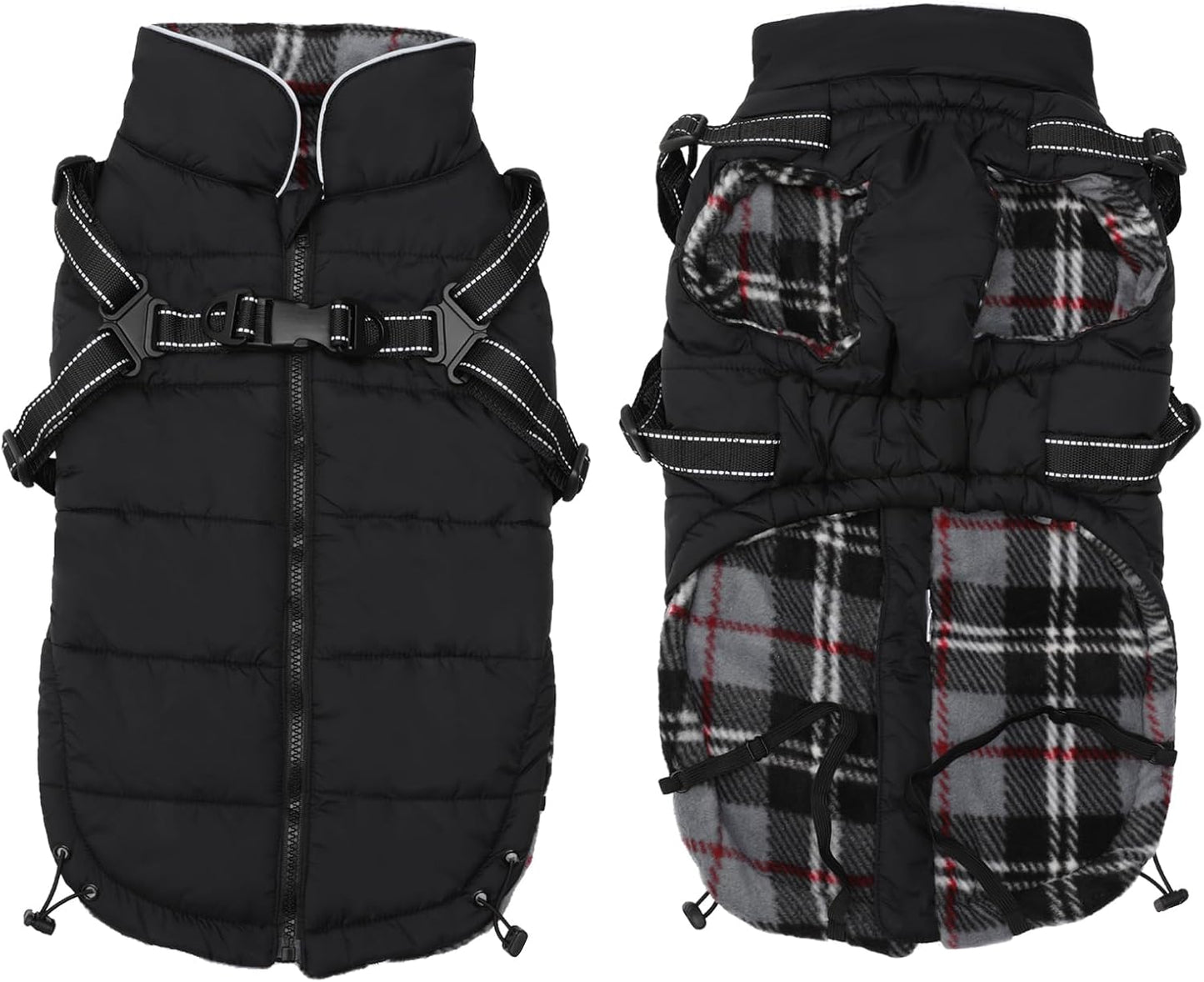 Waterproof Reflective Dog Harness Vest & Winter Coat