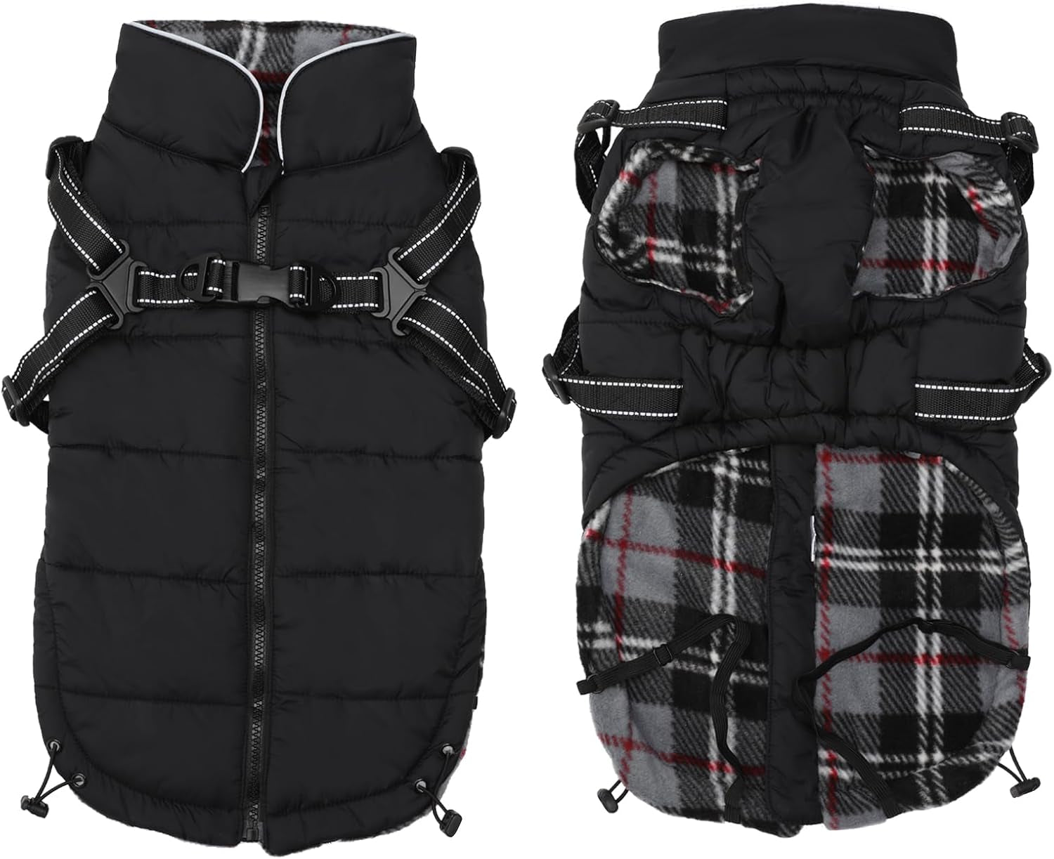 Waterproof Reflective Dog Harness Vest & Winter Coat