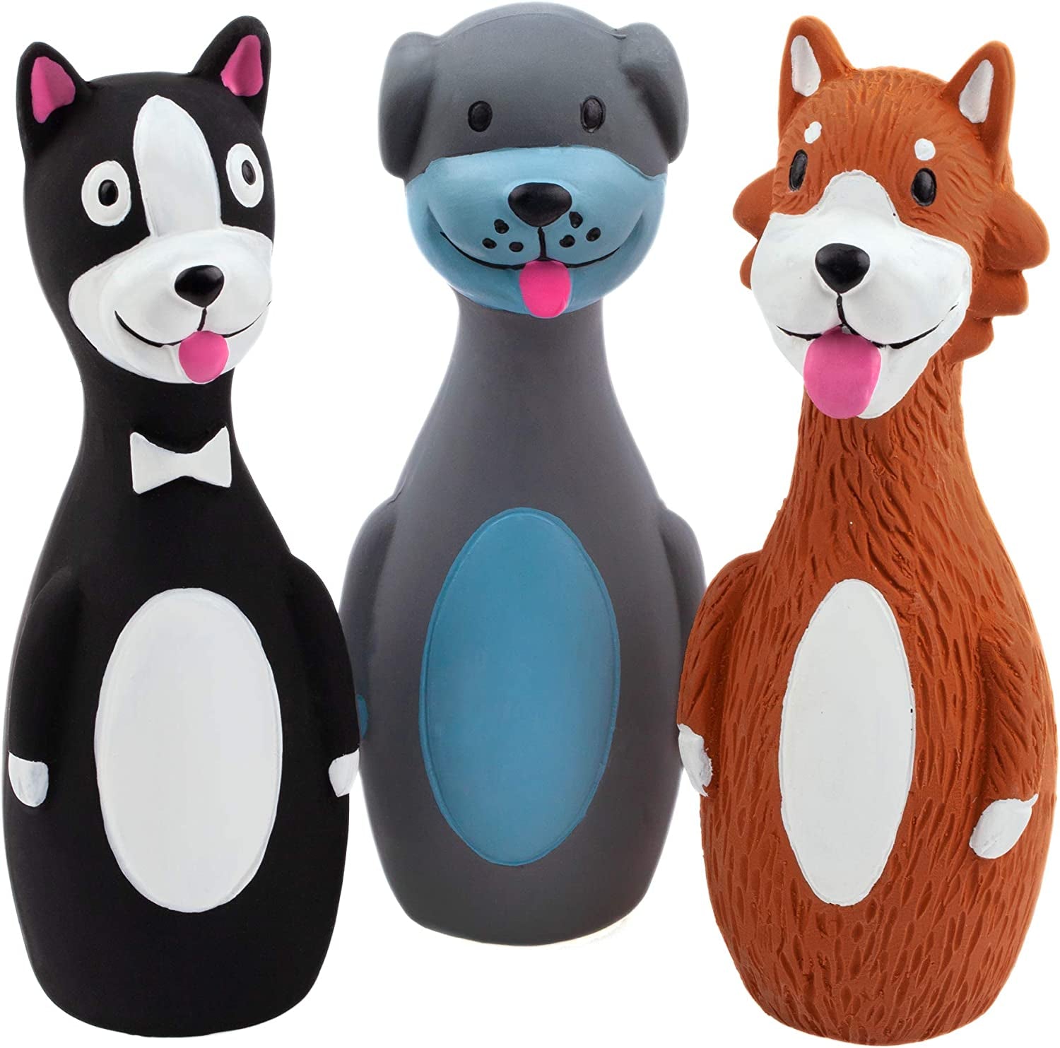 Interactive Assorted Squeaky Puppy Toy Set