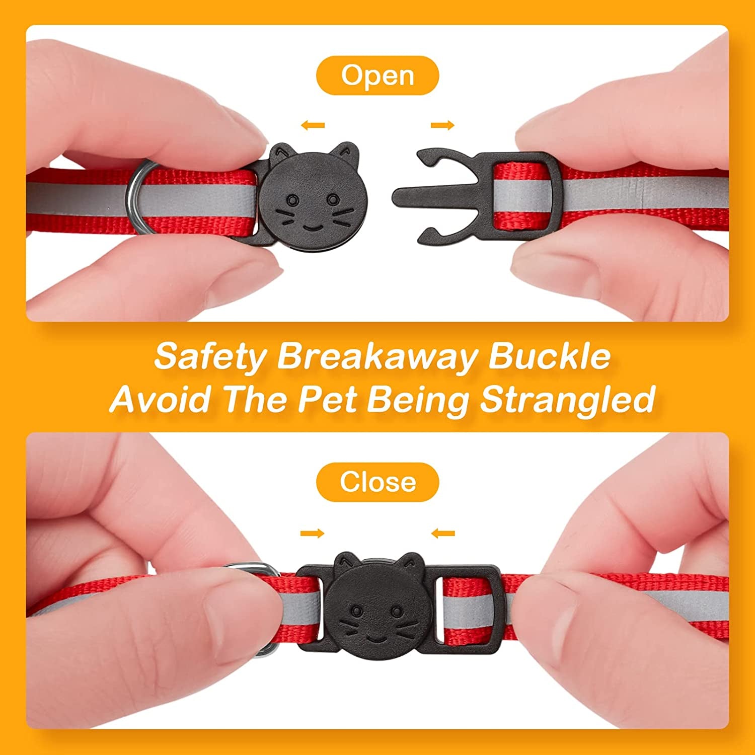 Reflective Cat Collar with Quick Release Buckle
