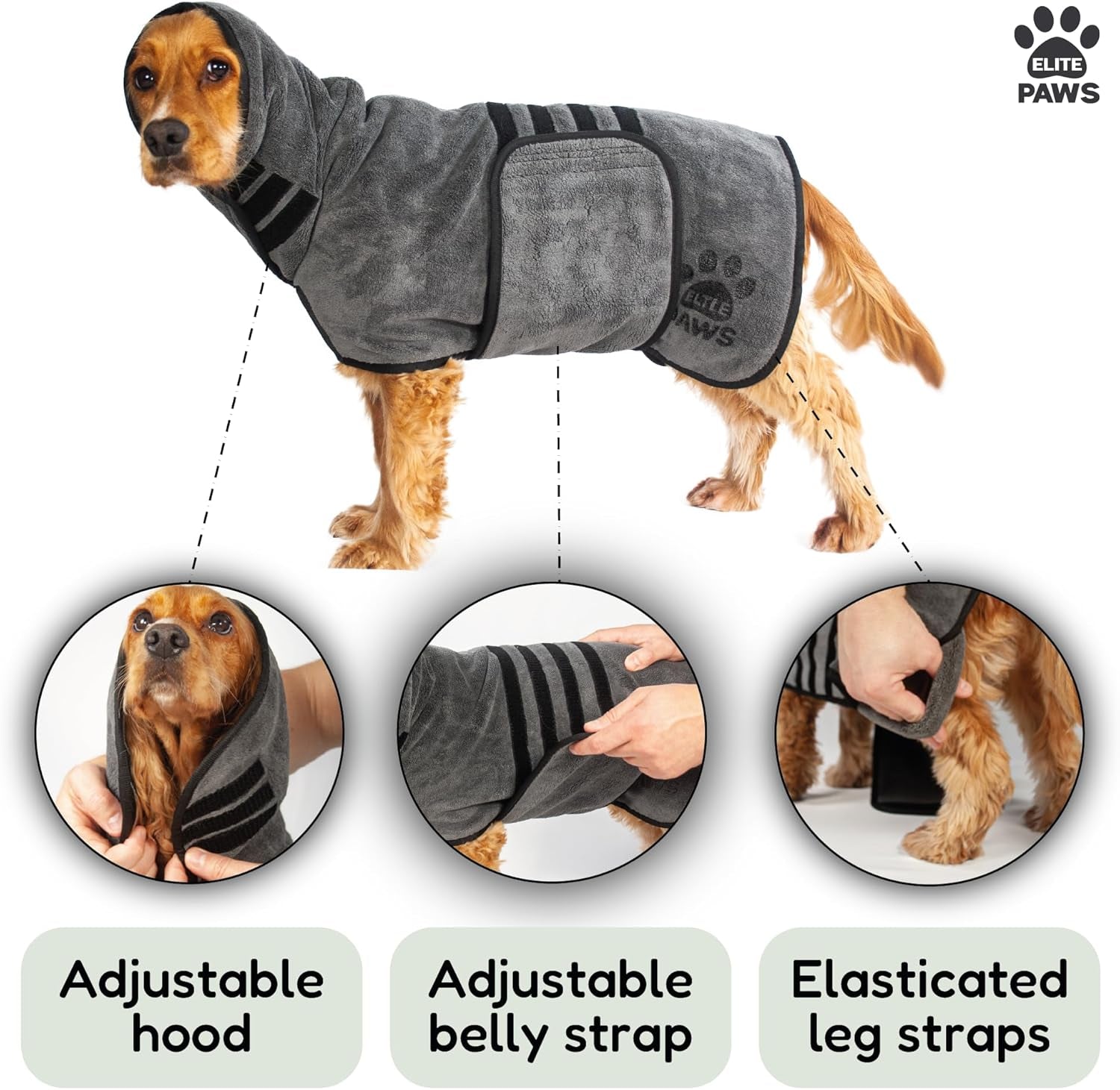 Super Absorbent Microfibre Dog Drying Coat
