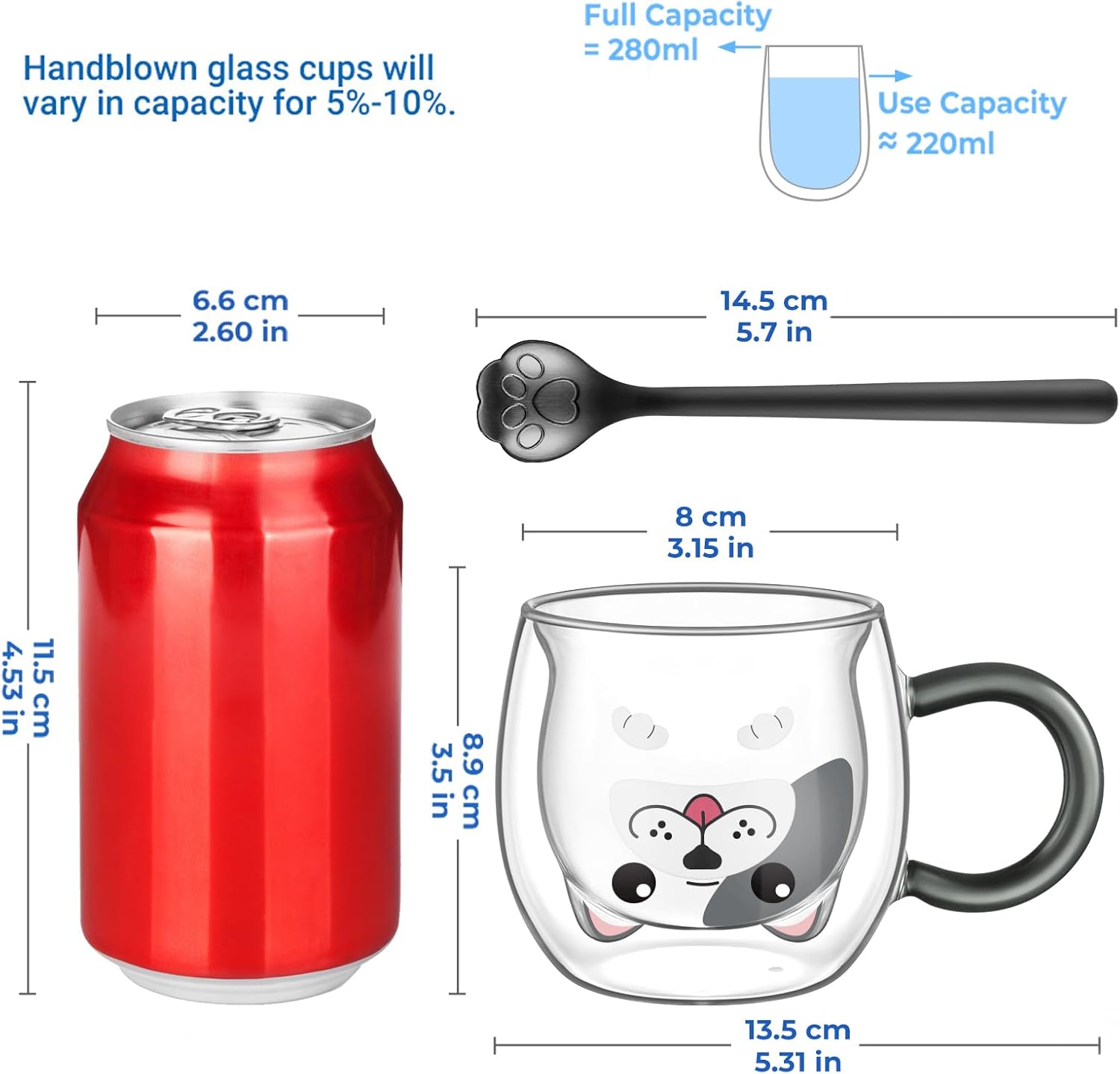 Cute Double Walled Glass Mug