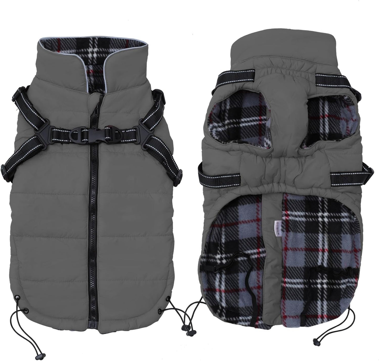 Waterproof Reflective Dog Harness Vest & Winter Coat