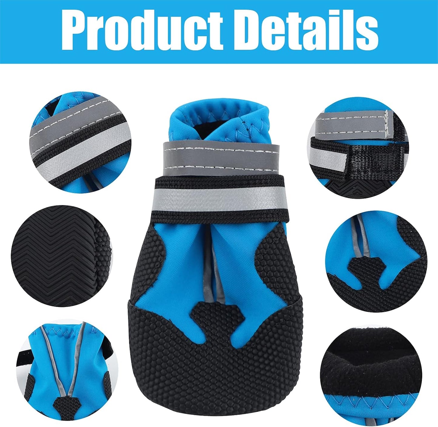 Waterproof Dog Boots - Set of 4