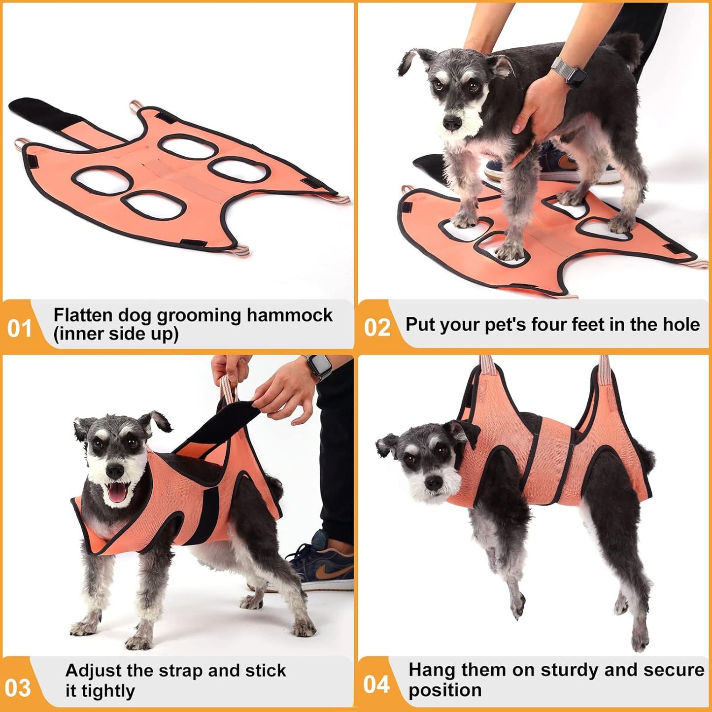 Breathable Pet Grooming Hammock Harness