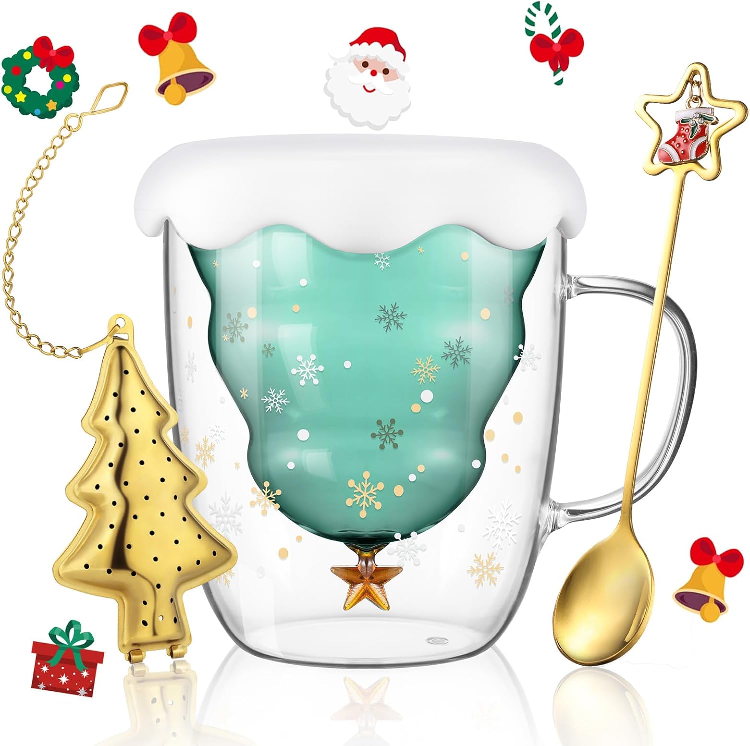 Cute Double Walled Glass Mug