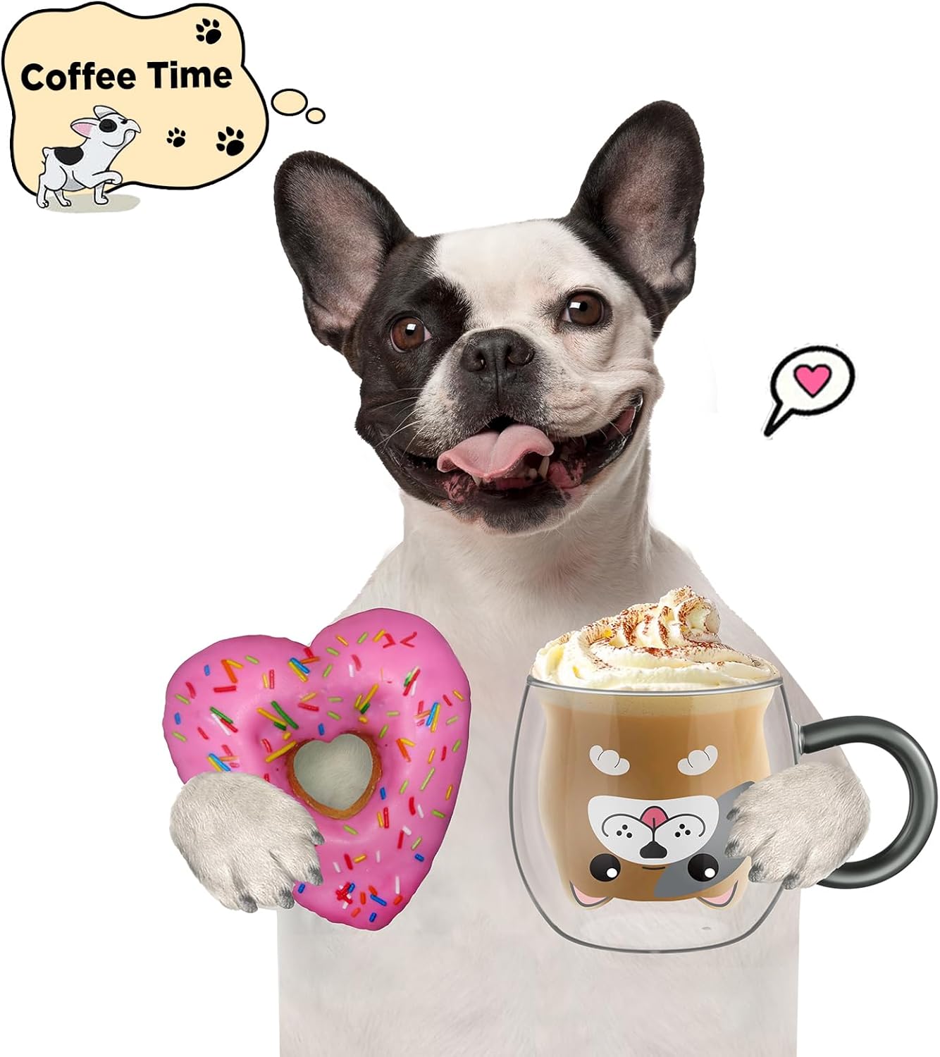Cute Double Walled Glass Mug