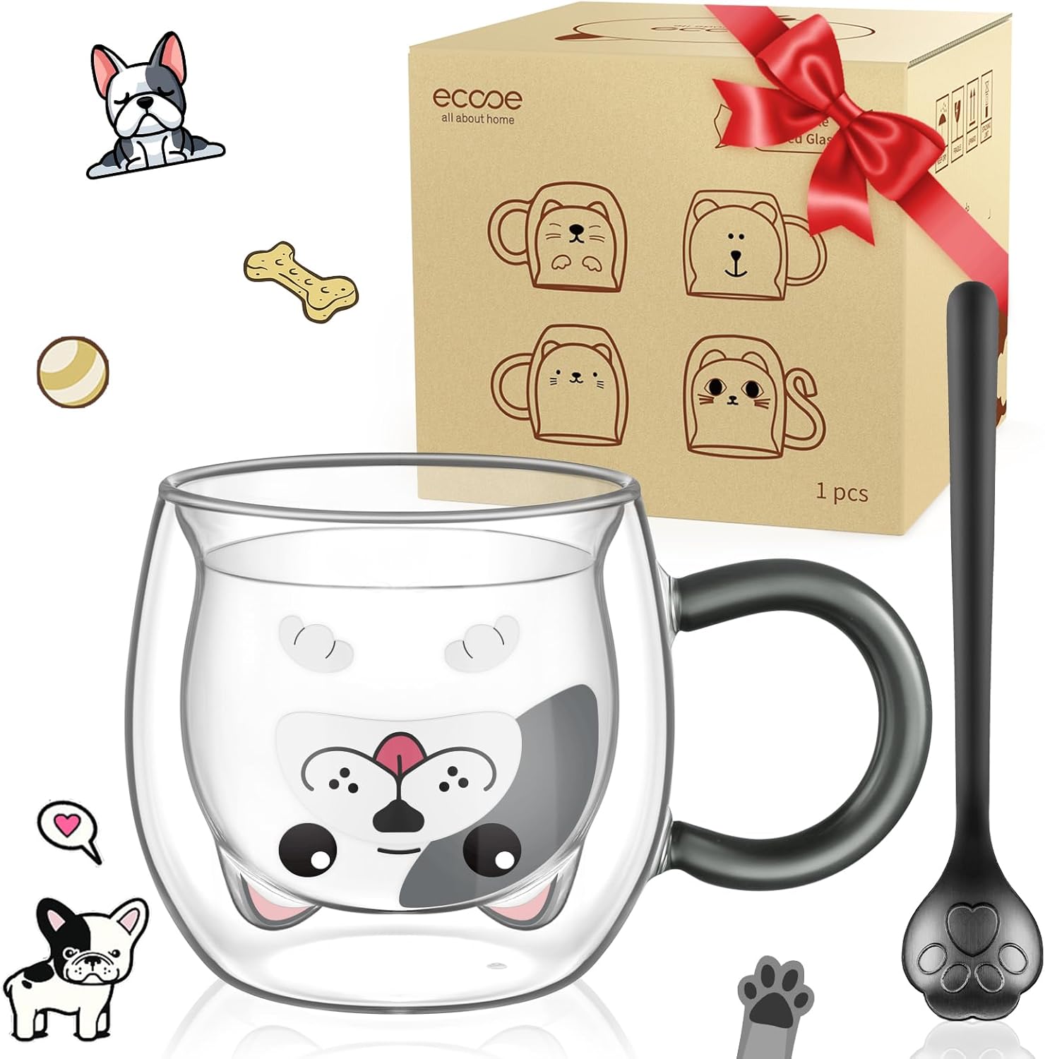 Cute Double Walled Glass Mug