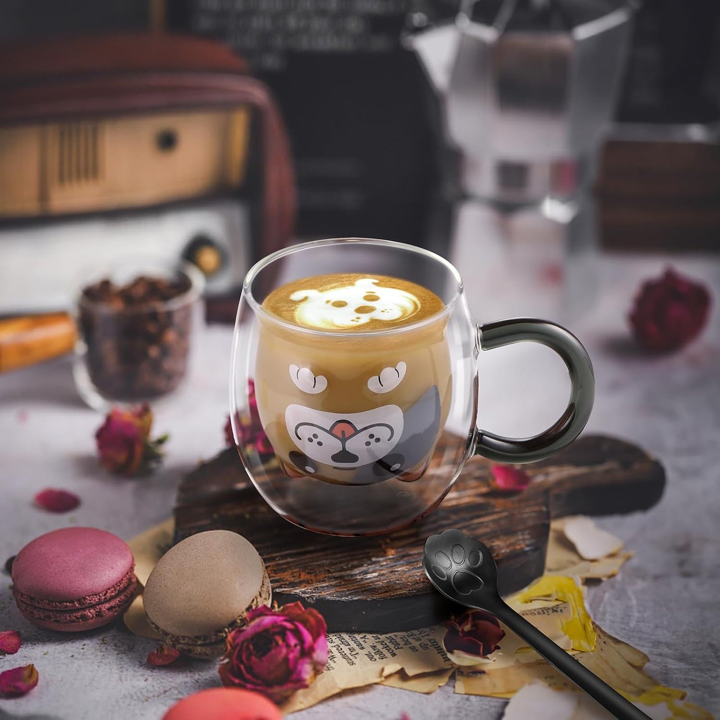 Cute Double Walled Glass Mug