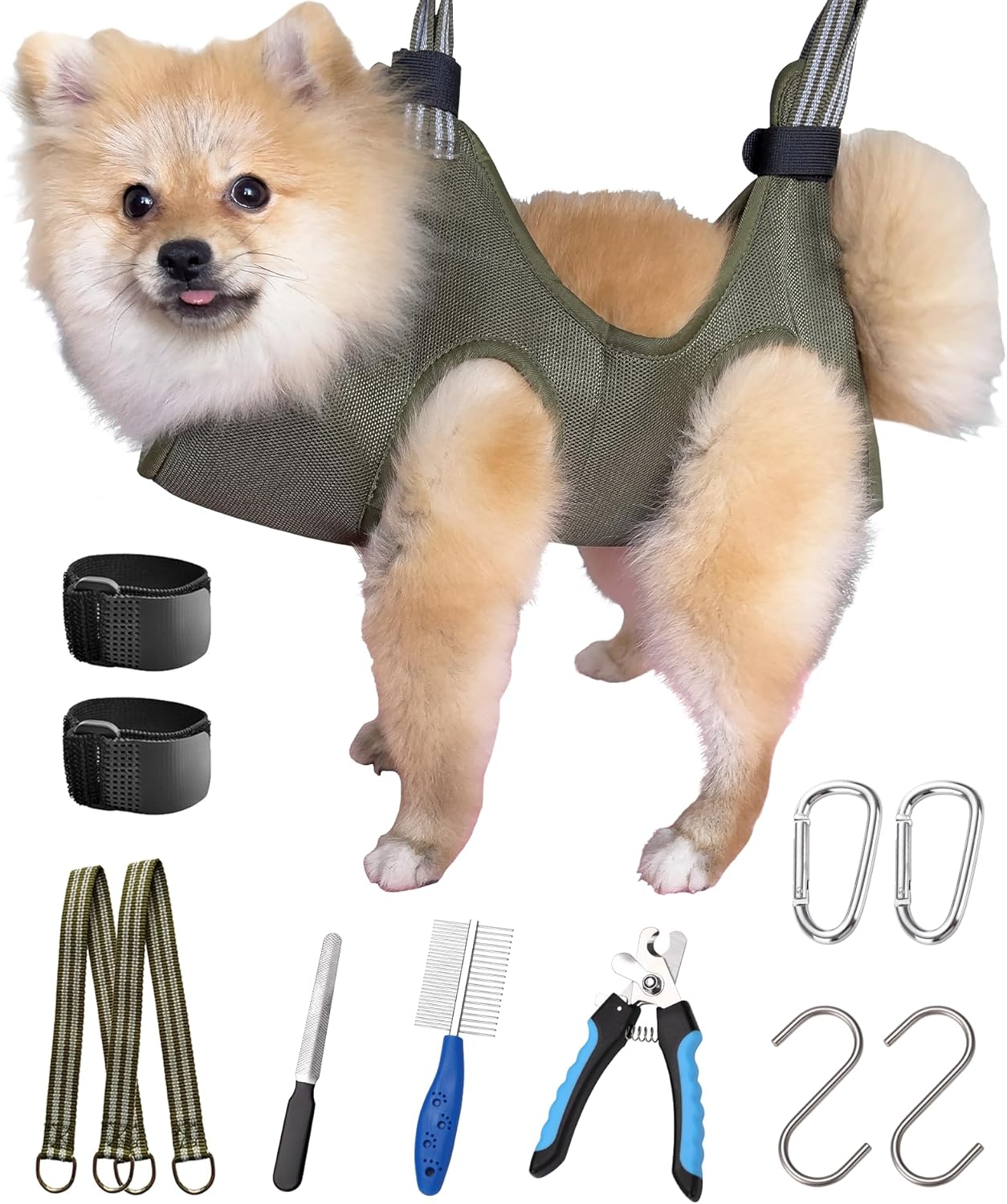 Breathable Pet Grooming Hammock Harness
