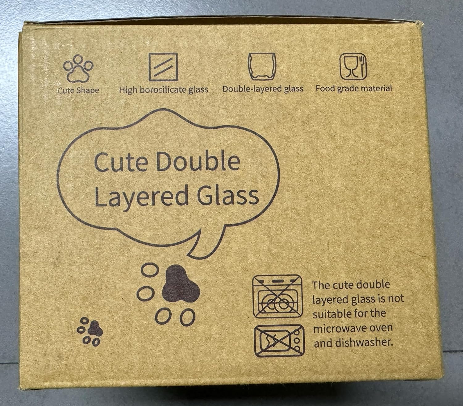 Cute Double Walled Glass Mug
