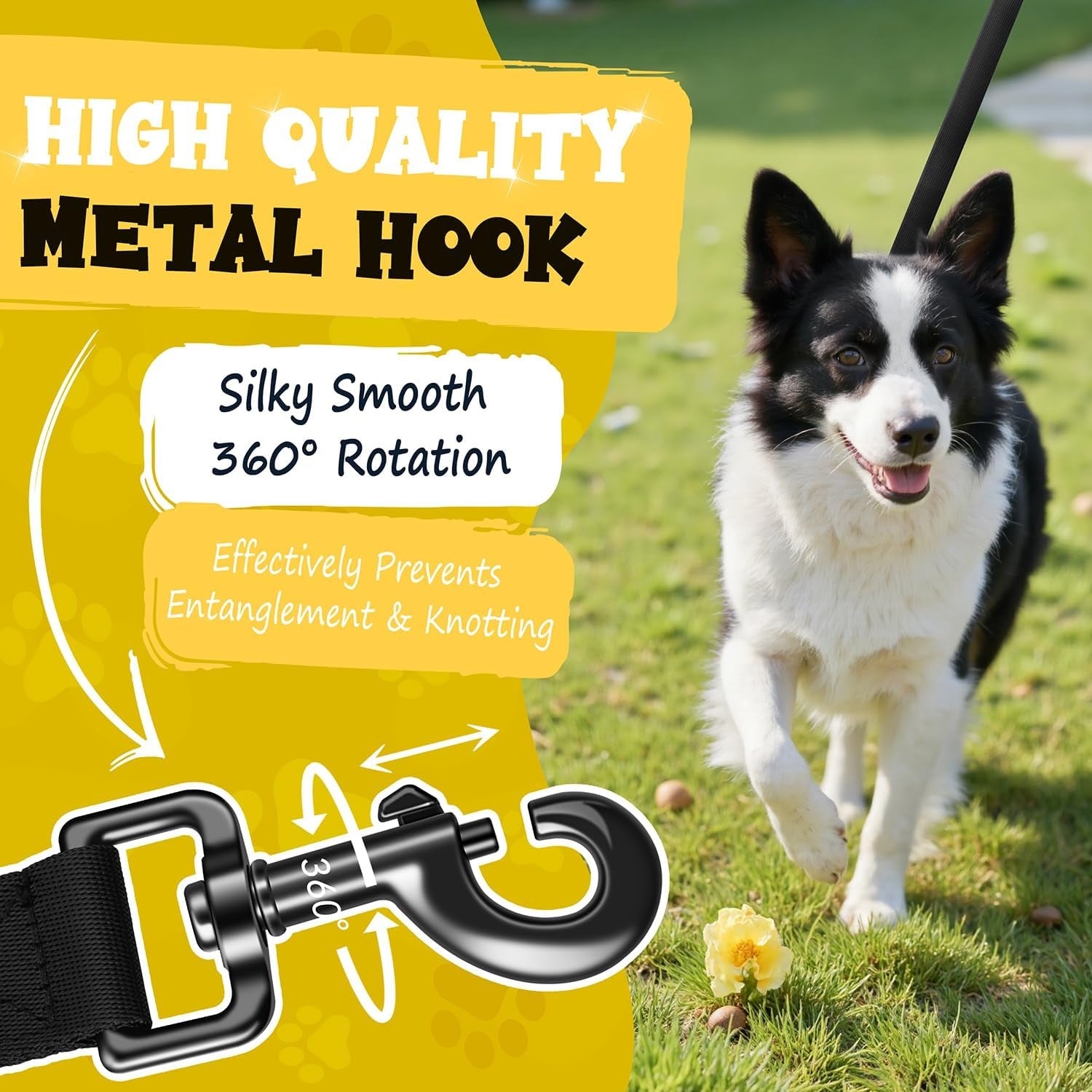 Dog Training Lead with Padded Handle & Storage Bag