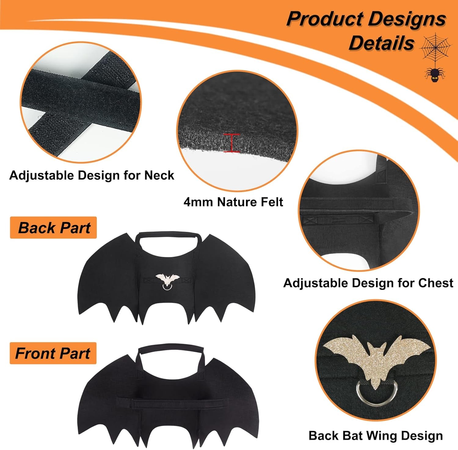 Adjustable Cat Bat Wings