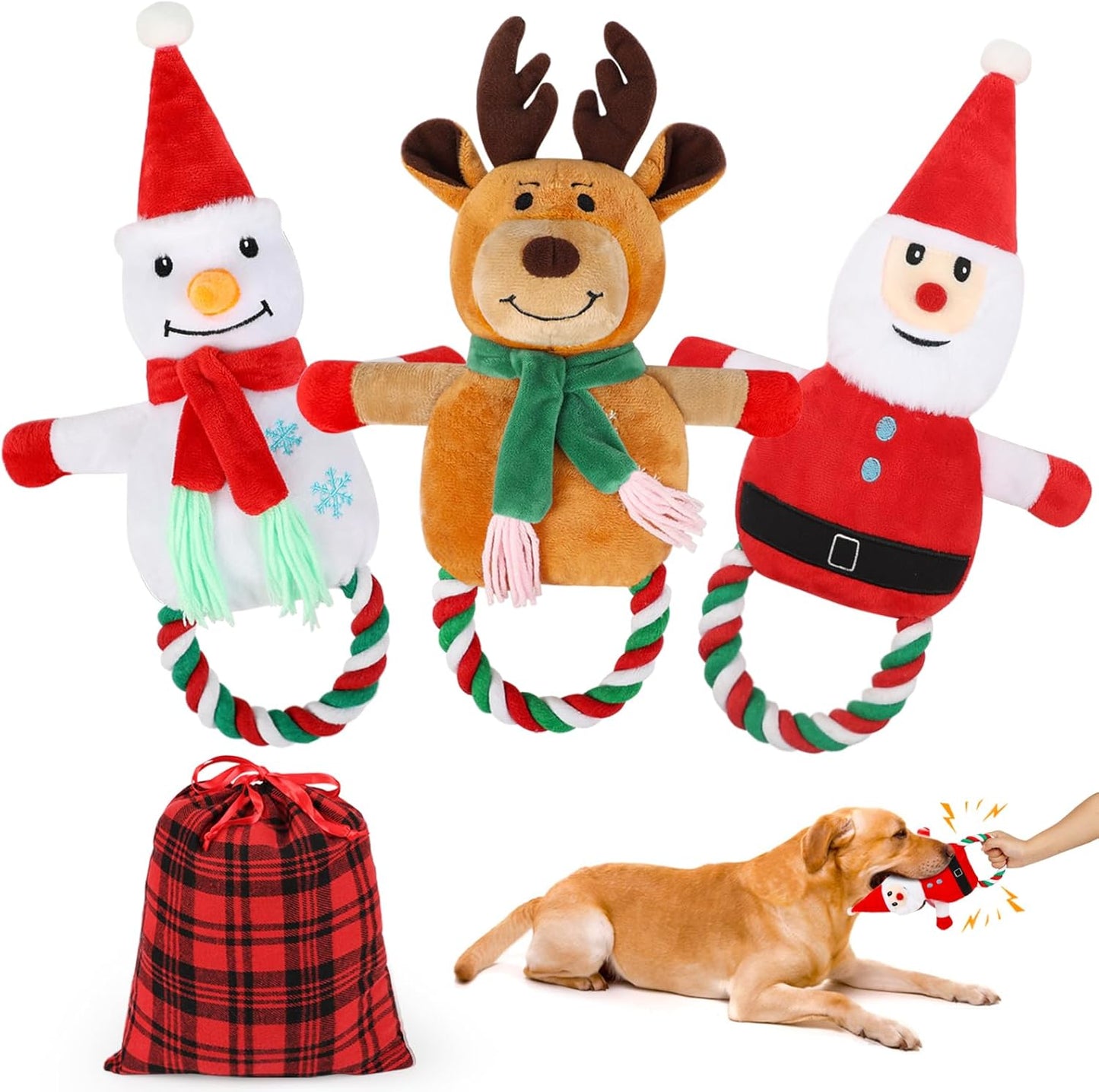 Interactive Christmas Plush Toy Set