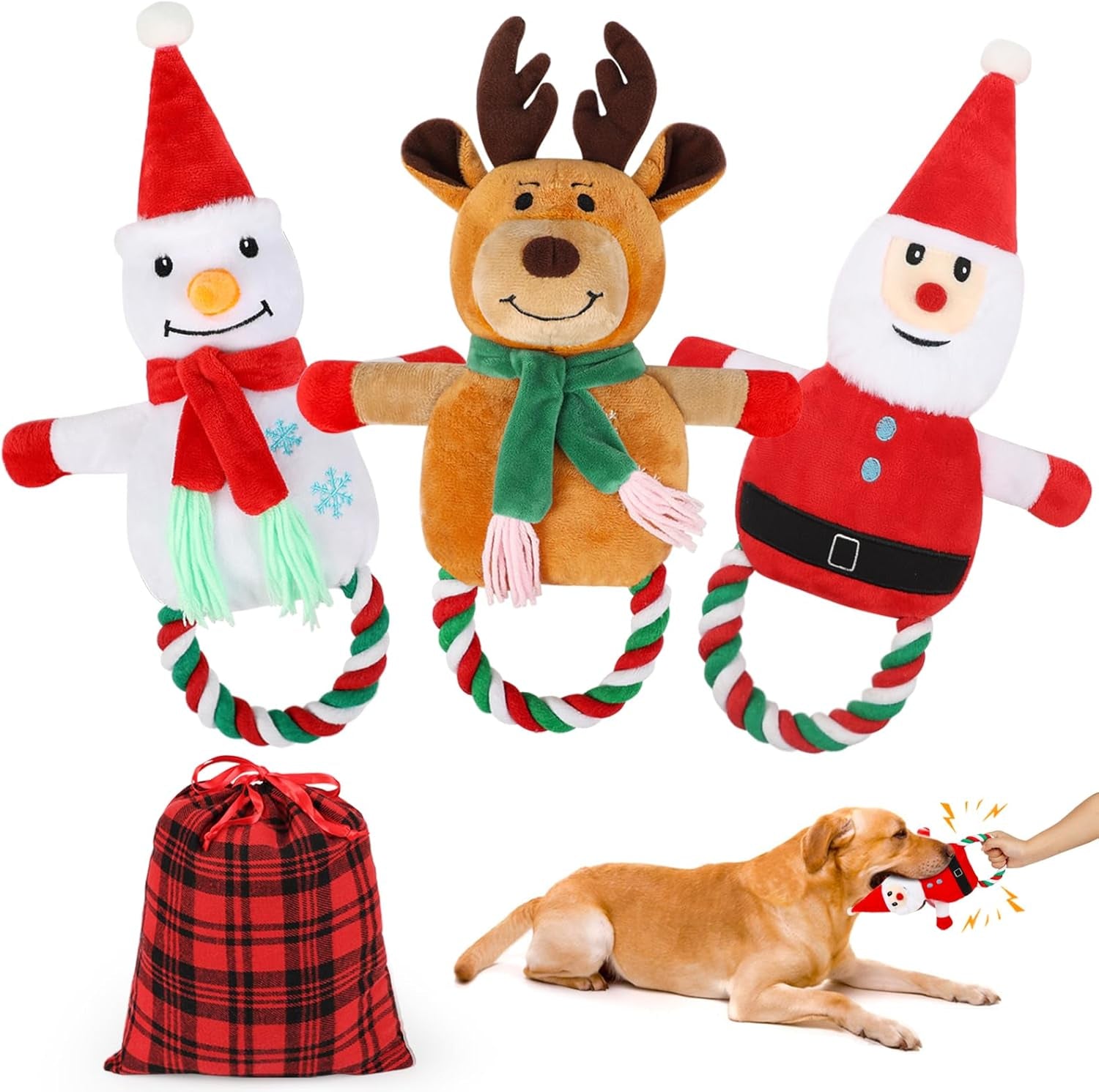 Interactive Christmas Plush Toy Set