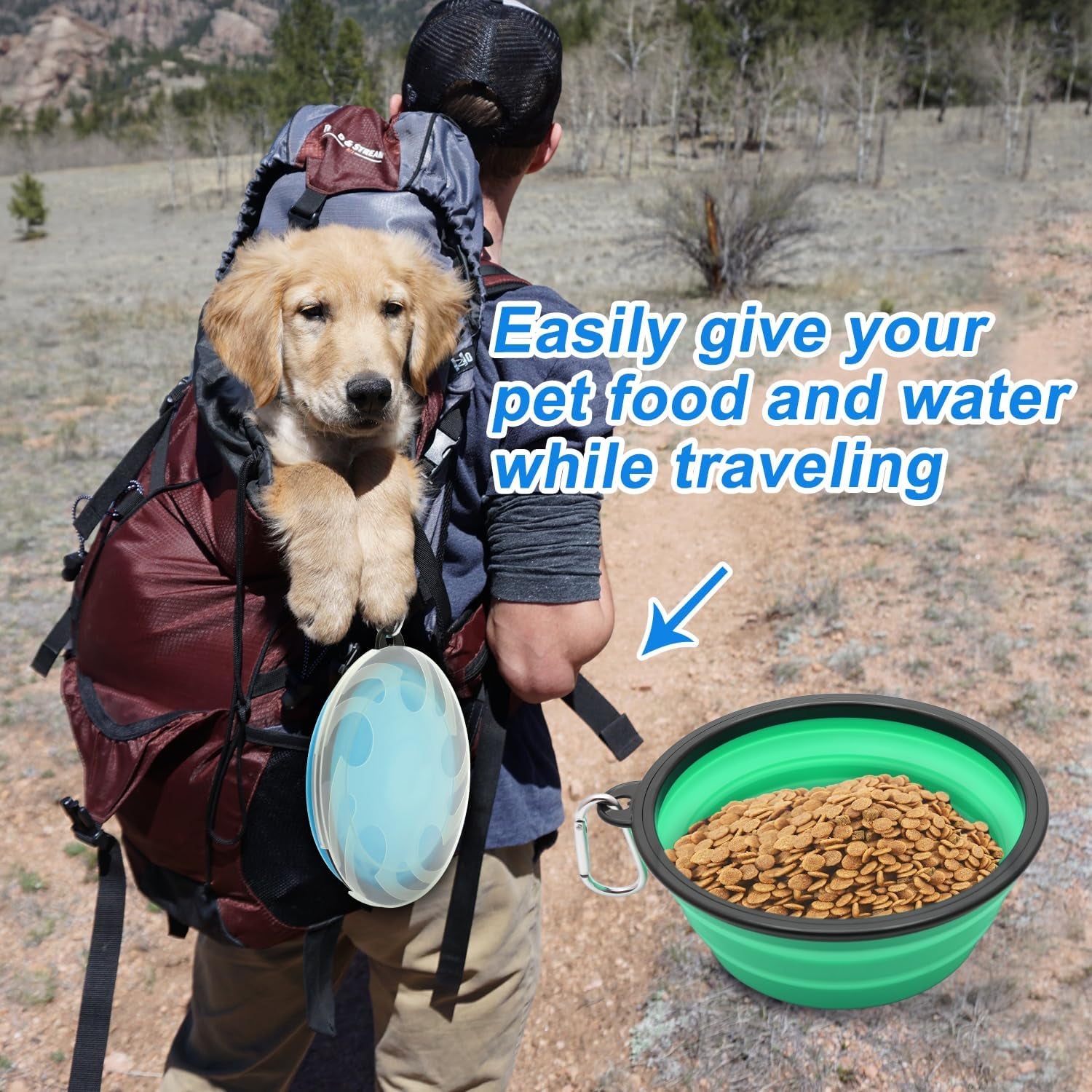 Portable Collapsible Pet Bowl Set