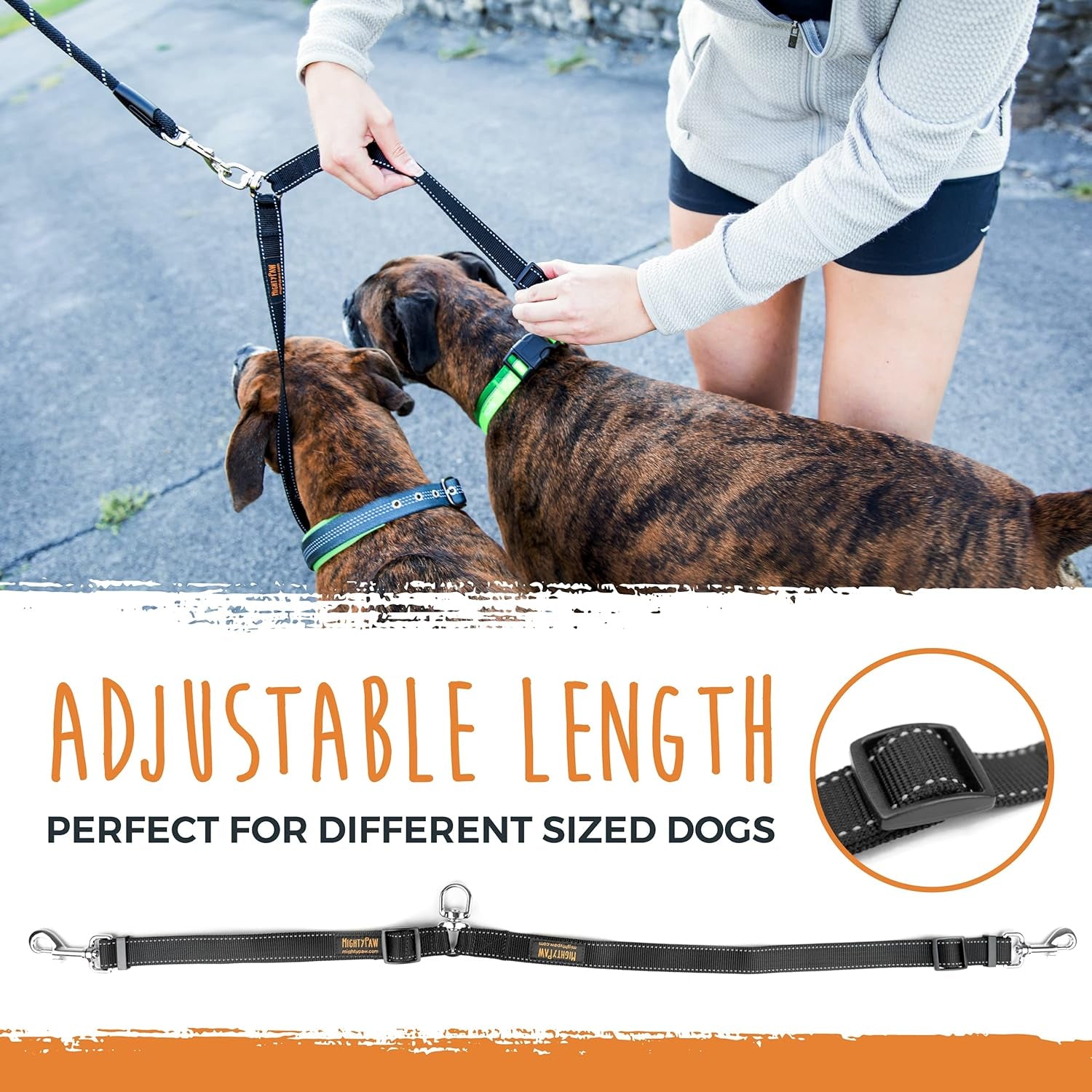 Dual Pet Leash with Comfort Grip