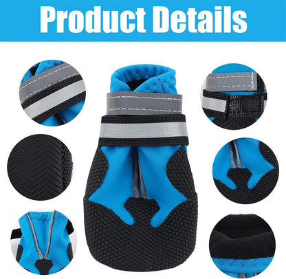 Waterproof Dog Boots - Set of 4