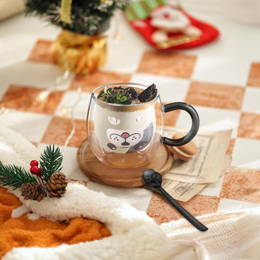 Cute Double Walled Glass Mug