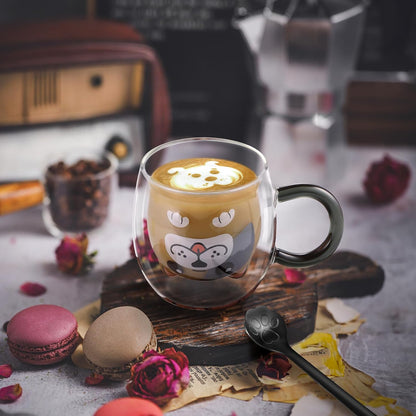 Cute Double Walled Glass Mug