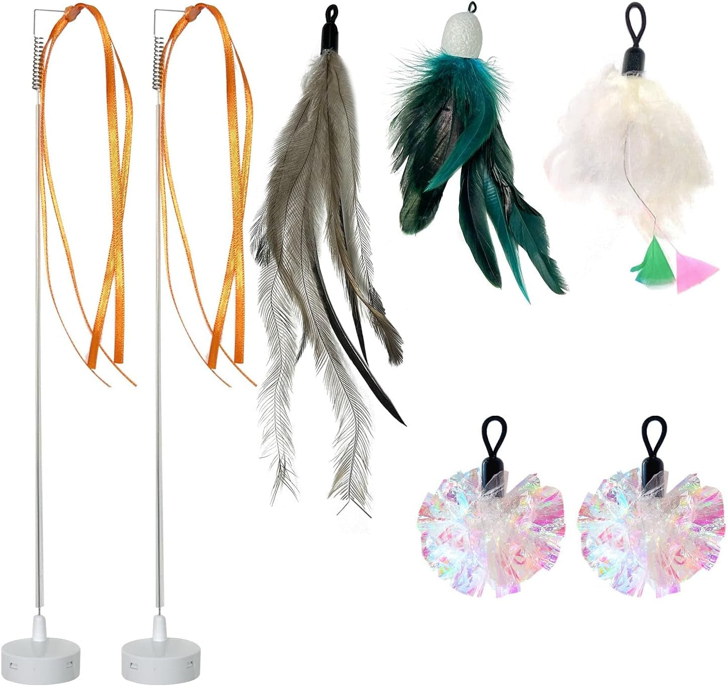 Rechargeable 3-in-1 Interactive Feather Teaser
