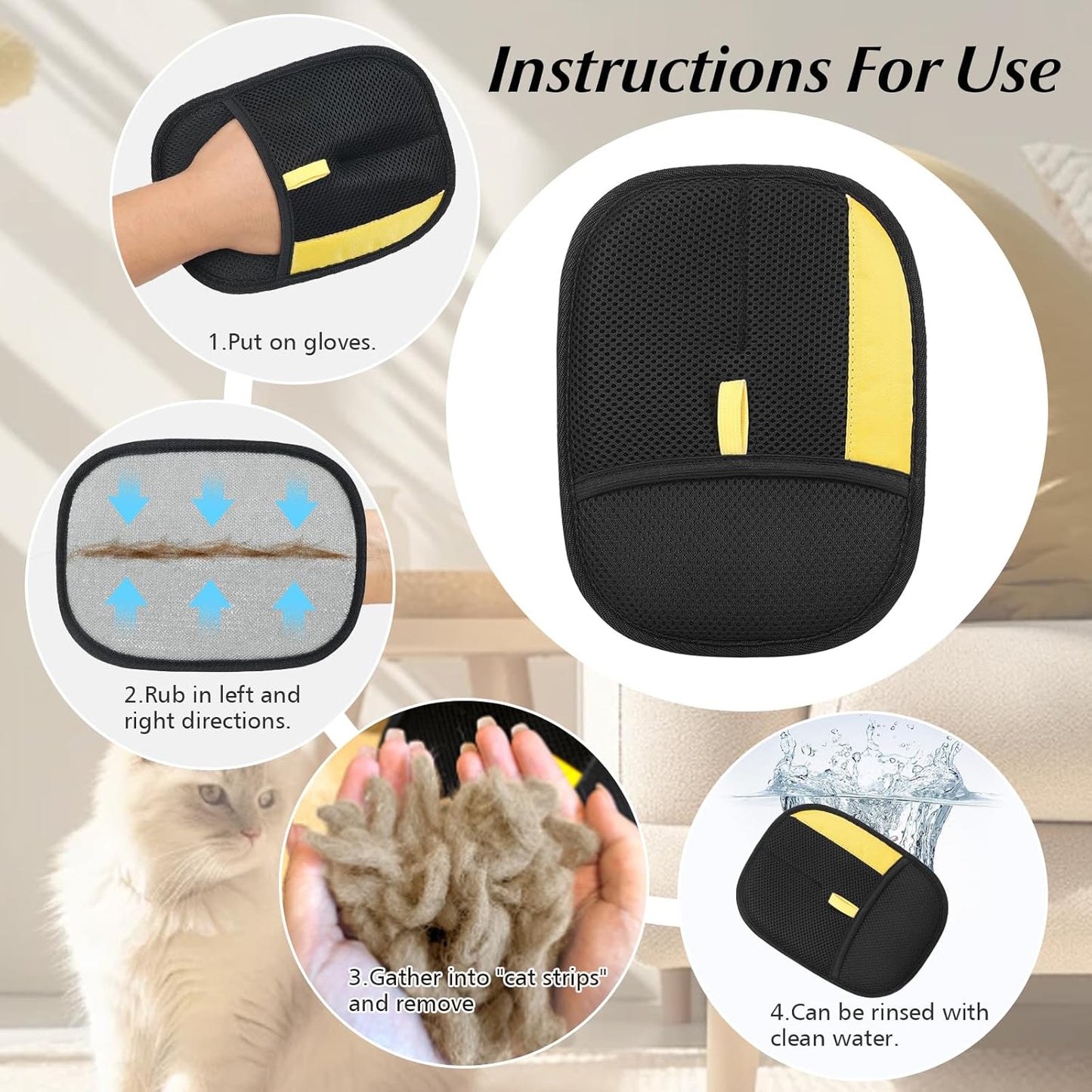 Electrostatic Grooming Mitt for Pets