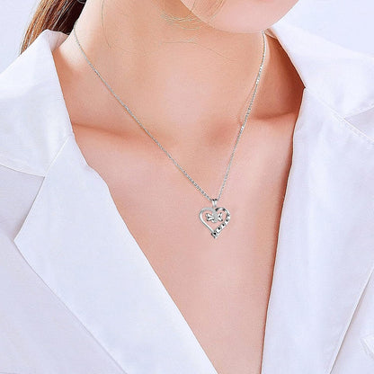 Necklace Pet Bone Paw Print Necklace