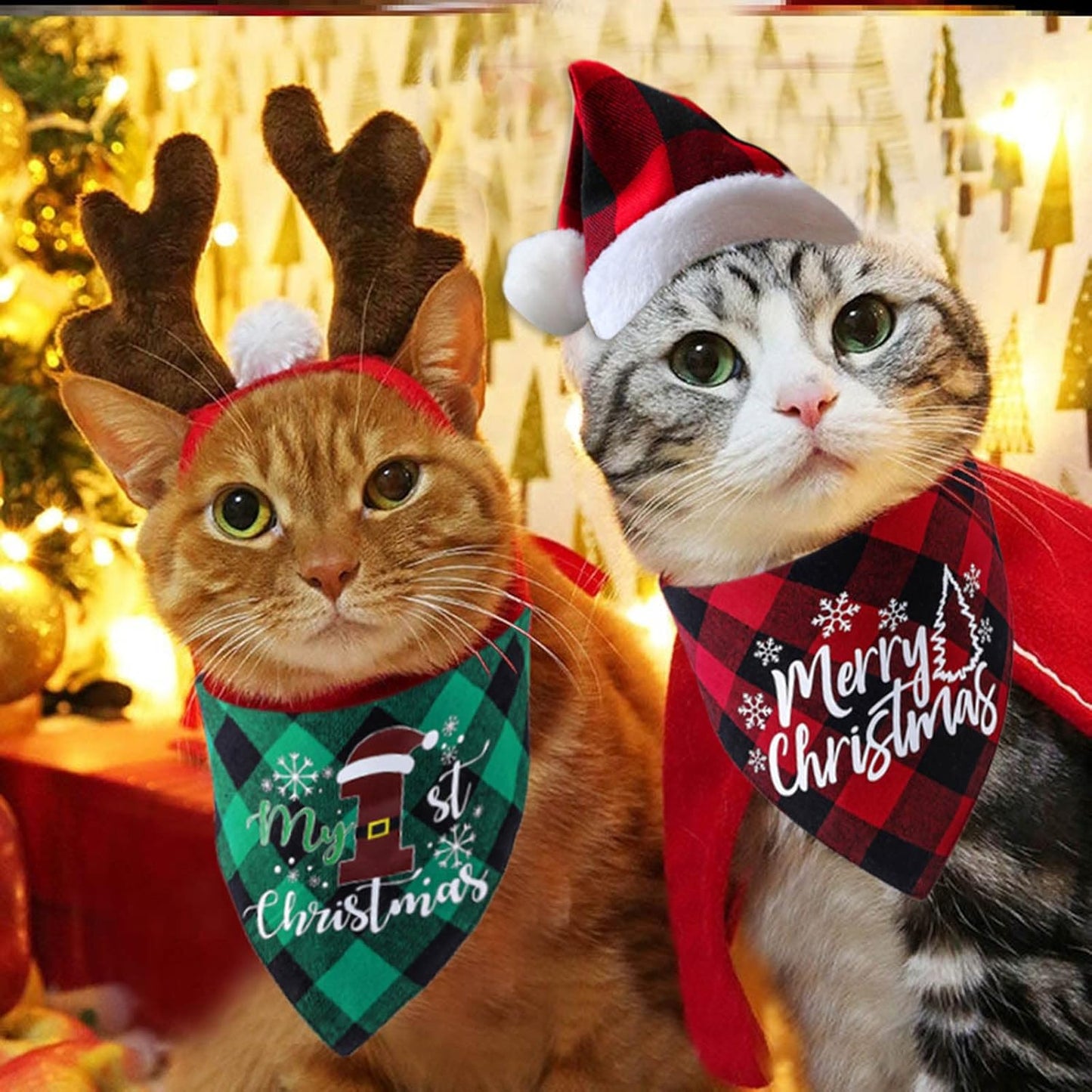 Holiday-Themed Dog & Cat Bandana Scarf