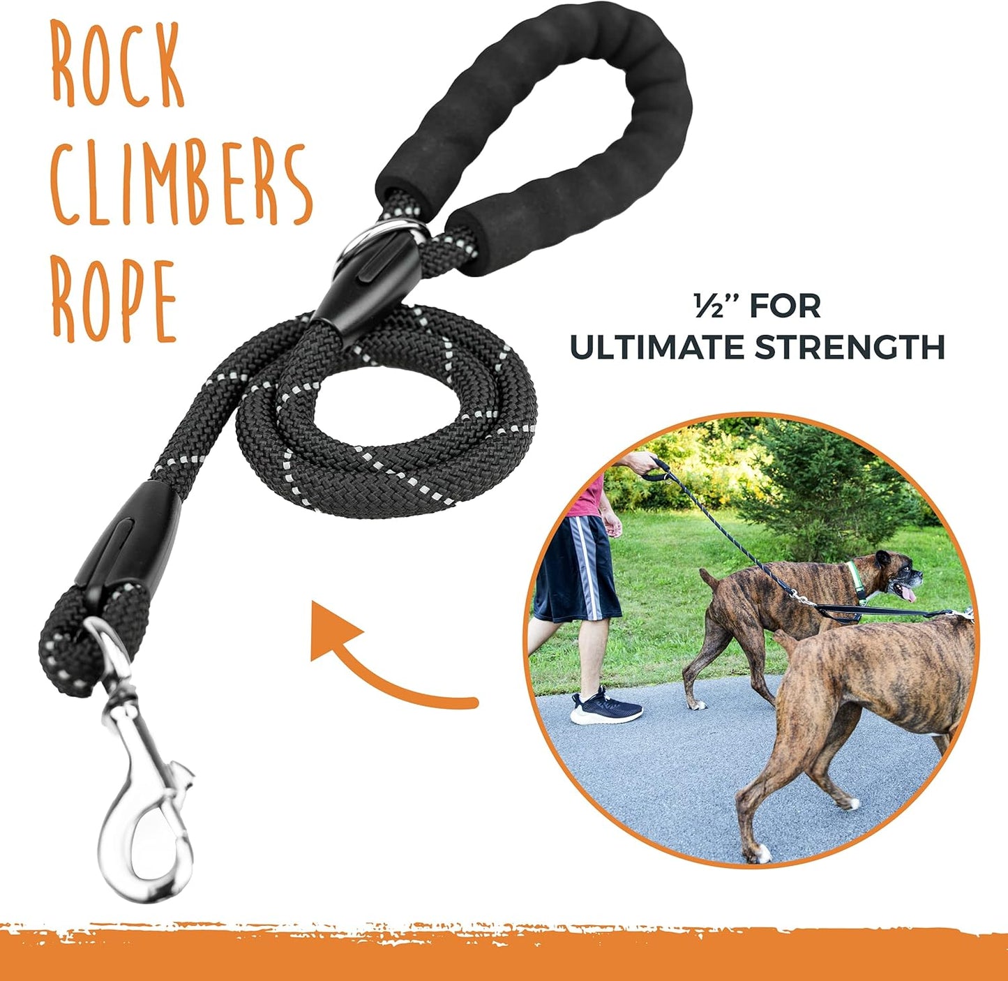 Dual Pet Leash with Comfort Grip