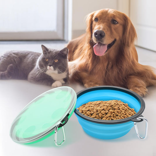 Portable Collapsible Pet Bowl Set