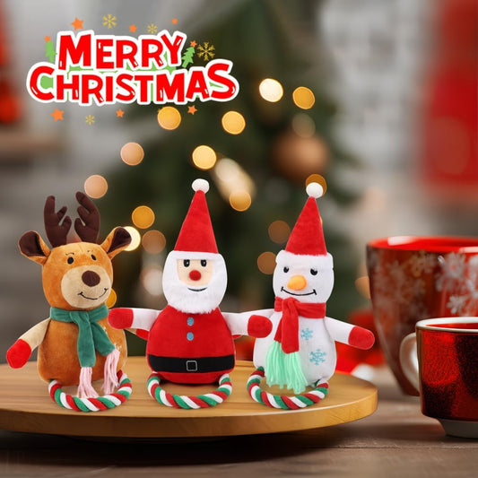 Interactive Christmas Plush Toy Set