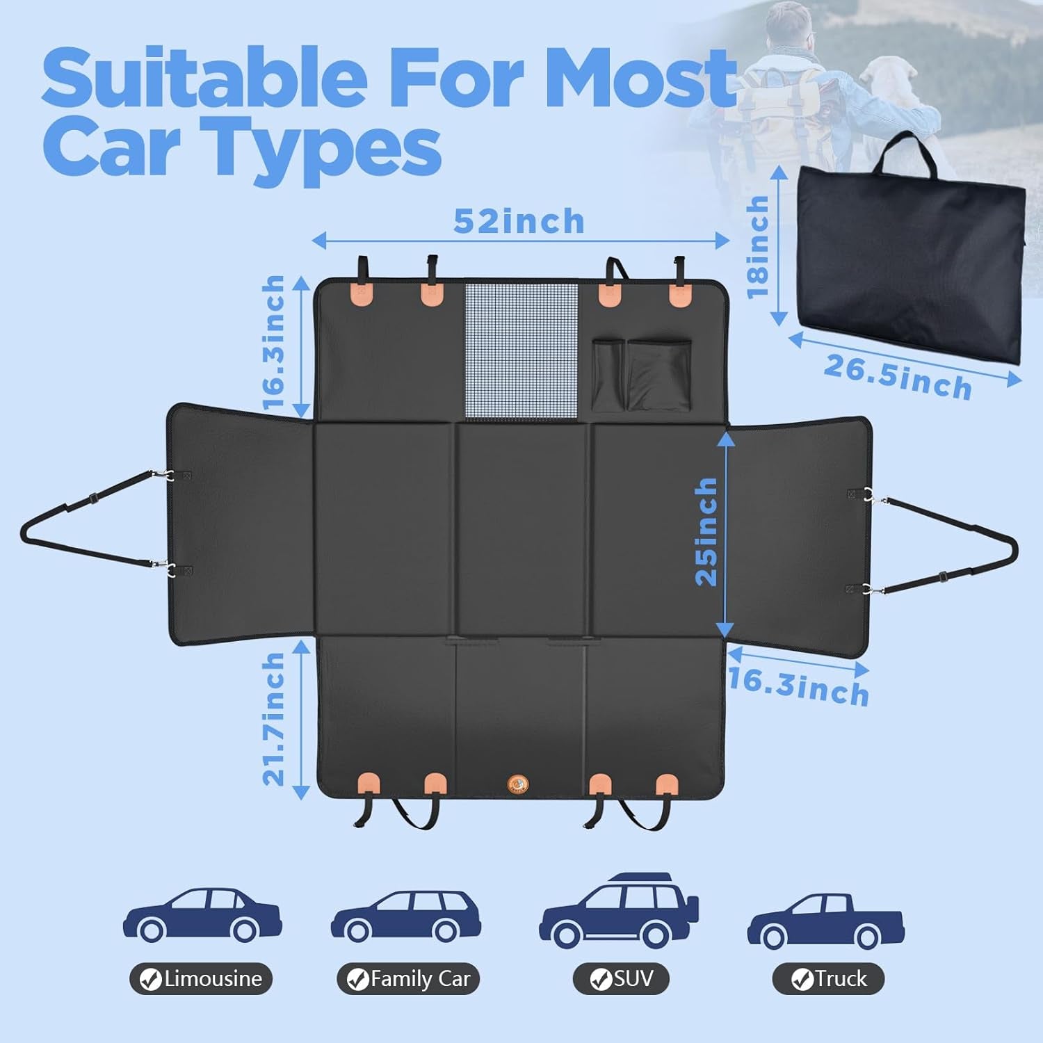 Premium Waterproof Back Seat Extender